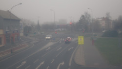 Křižovatka ulic Komenského a Velké Novosady