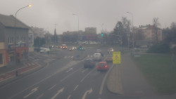 Křižovatka ulic Komenského a Velké Novosady