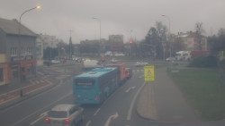 Křižovatka ulic Komenského a Velké Novosady