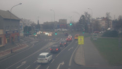 Křižovatka ulic Komenského a Velké Novosady