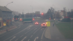 Křižovatka ulic Komenského a Velké Novosady