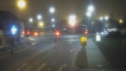 Křižovatka ulic Komenského a Velké Novosady