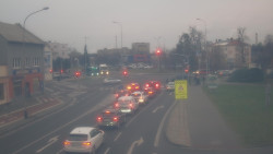 Křižovatka ulic Komenského a Velké Novosady