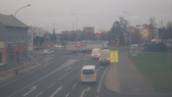 Křižovatka ulic Komenského a Velké Novosady