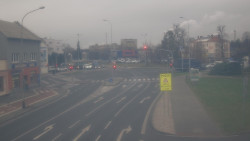 Křižovatka ulic Komenského a Velké Novosady