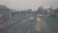 Křižovatka ulic Komenského a Velké Novosady