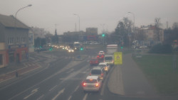 Křižovatka ulic Komenského a Velké Novosady