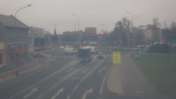 Křižovatka ulic Komenského a Velké Novosady