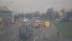 Křižovatka ulic Komenského a Velké Novosady