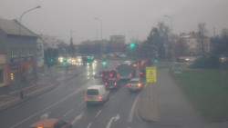 Křižovatka ulic Komenského a Velké Novosady