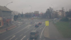 Křižovatka ulic Komenského a Velké Novosady