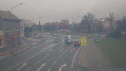 Křižovatka ulic Komenského a Velké Novosady