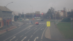 Křižovatka ulic Komenského a Velké Novosady