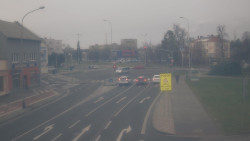 Křižovatka ulic Komenského a Velké Novosady