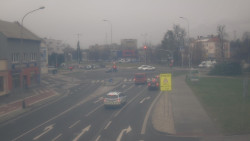 Křižovatka ulic Komenského a Velké Novosady