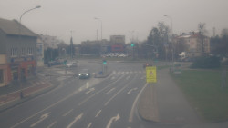 Křižovatka ulic Komenského a Velké Novosady