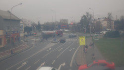 Křižovatka ulic Komenského a Velké Novosady