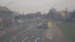 Křižovatka ulic Komenského a Velké Novosady