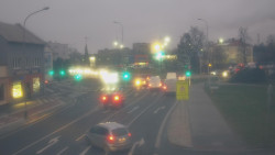 Křižovatka ulic Komenského a Velké Novosady