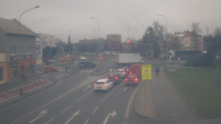 Křižovatka ulic Komenského a Velké Novosady