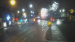 Křižovatka ulic Komenského a Velké Novosady