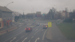 Křižovatka ulic Komenského a Velké Novosady