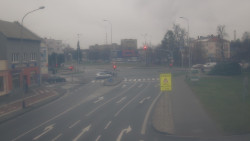 Křižovatka ulic Komenského a Velké Novosady