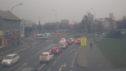 Křižovatka ulic Komenského a Velké Novosady