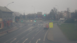 Křižovatka ulic Komenského a Velké Novosady