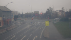 Křižovatka ulic Komenského a Velké Novosady