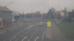 Křižovatka ulic Komenského a Velké Novosady