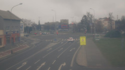 Křižovatka ulic Komenského a Velké Novosady