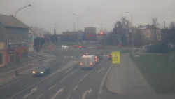 Křižovatka ulic Komenského a Velké Novosady