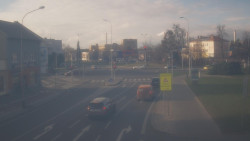 Křižovatka ulic Komenského a Velké Novosady