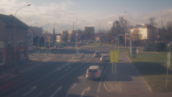 Křižovatka ulic Komenského a Velké Novosady