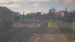 Křižovatka ulic Komenského a Velké Novosady