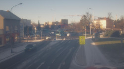 Křižovatka ulic Komenského a Velké Novosady