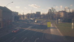 Křižovatka ulic Komenského a Velké Novosady