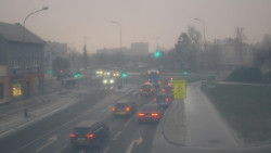 Křižovatka ulic Komenského a Velké Novosady