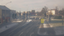 Křižovatka ulic Komenského a Velké Novosady