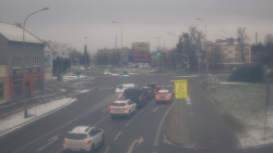 Křižovatka ulic Komenského a Velké Novosady