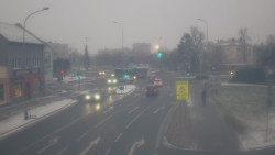 Křižovatka ulic Komenského a Velké Novosady