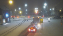 Křižovatka ulic Komenského a Velké Novosady