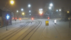 Křižovatka ulic Komenského a Velké Novosady