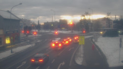 Křižovatka ulic Komenského a Velké Novosady