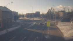 Křižovatka ulic Komenského a Velké Novosady