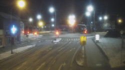 Křižovatka ulic Komenského a Velké Novosady