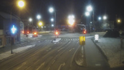 Křižovatka ulic Komenského a Velké Novosady