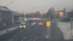 Křižovatka ulic Komenského a Velké Novosady