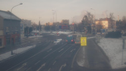 Křižovatka ulic Komenského a Velké Novosady